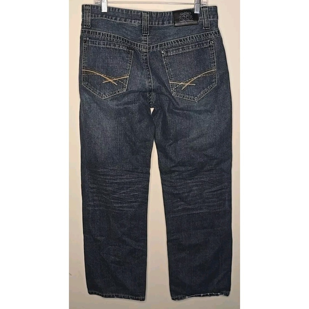 Baileys Pt Jeans‎ Mens 32x30 Blue Dark Wash Whiskered Thick Stitch Y2K Black